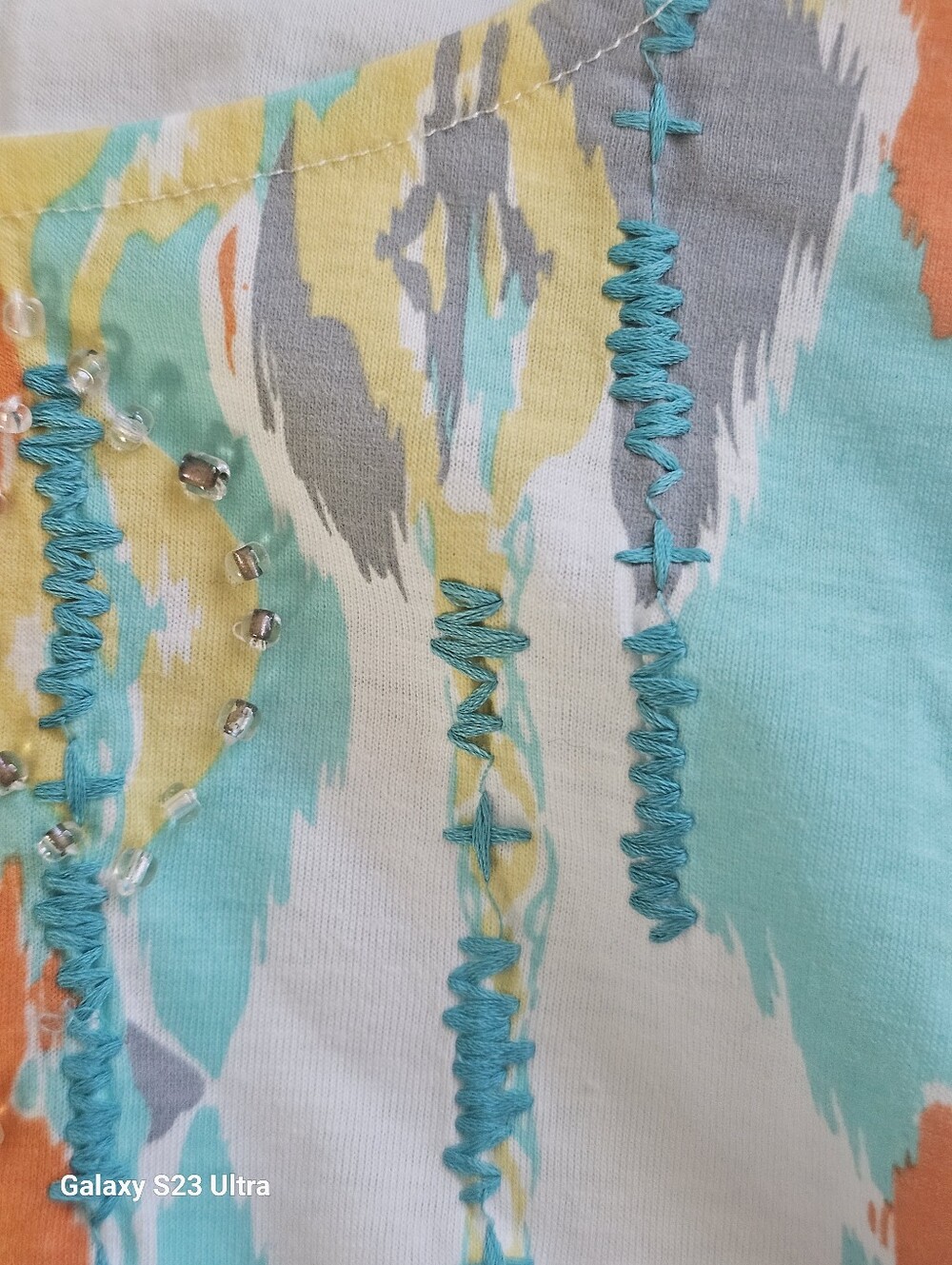 Top with Multicolor Aztec Print - Picture 8 of 11